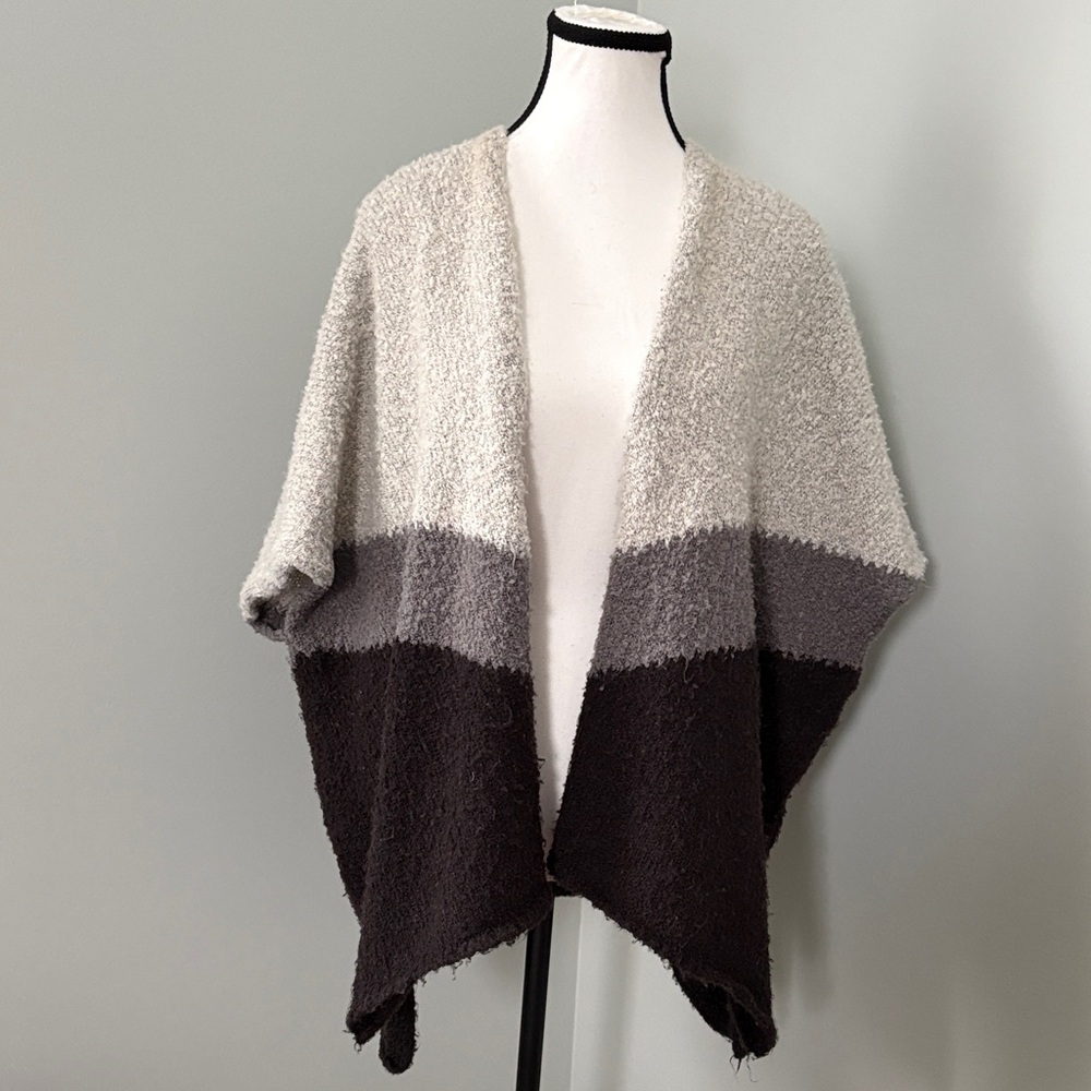 Sonoma Neutral Tone Open Front Poncho